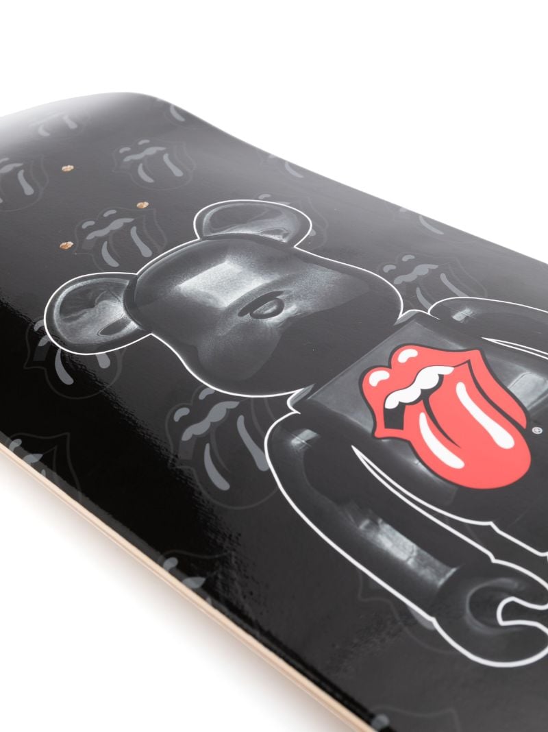 Black Be@rbrick Rolling Stones Skateboard