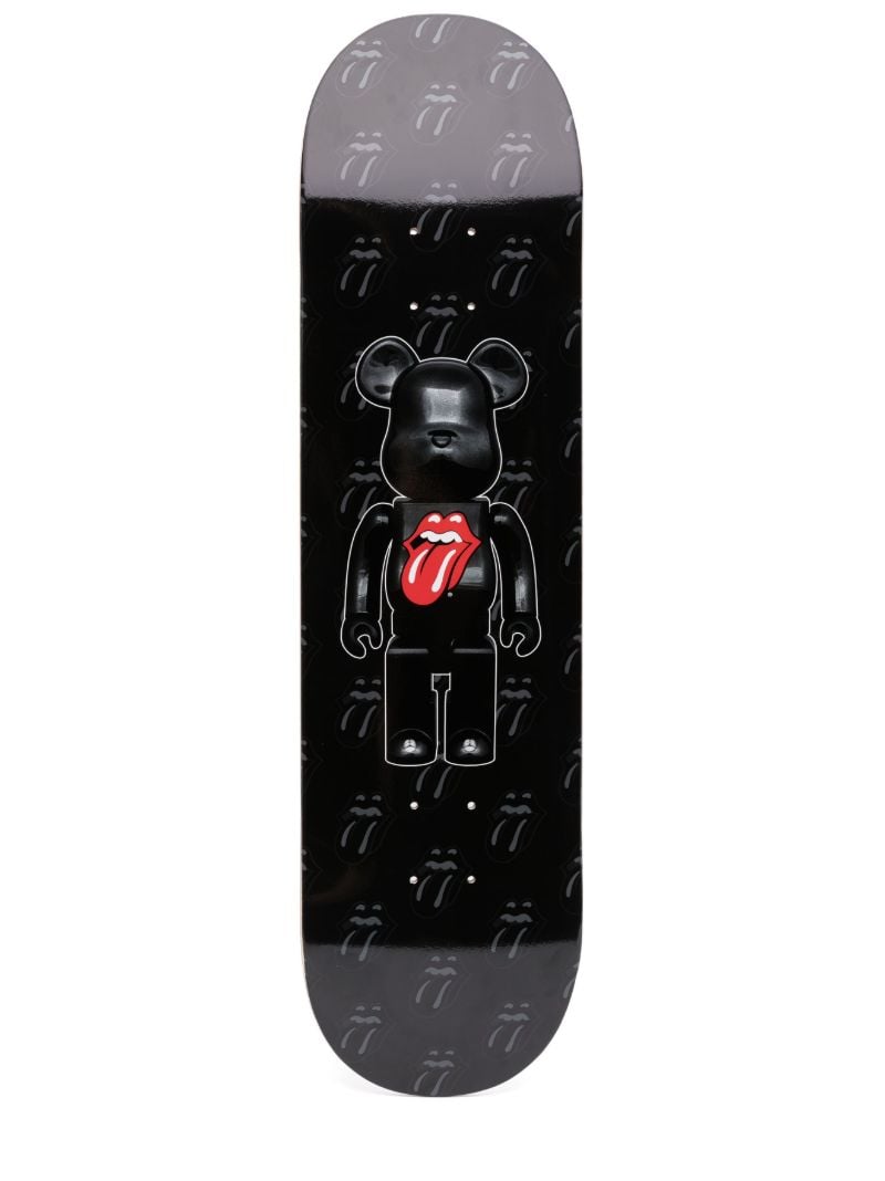 Black Be@rbrick Rolling Stones Skateboard