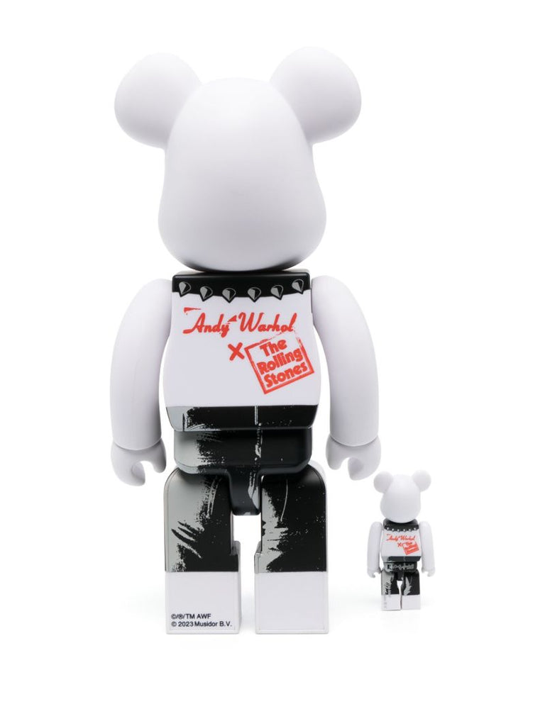White Bearbrick X Andy Warhol X the Rolling Stones (sticky Fingers) 100% and 400% Set