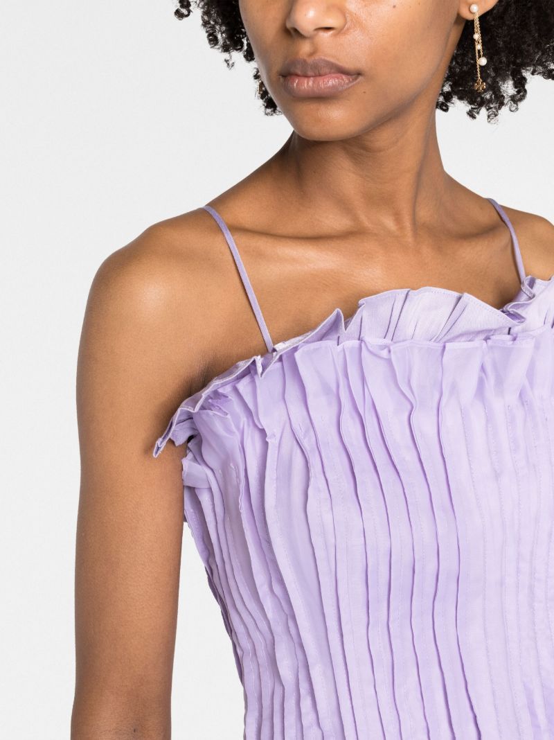 Lilac Horizon Pintucked Midi Dress