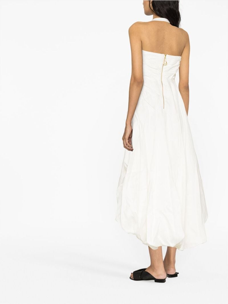 White Mika Halterneck Midi Dress