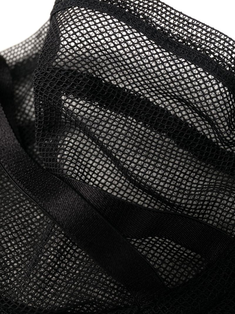 Black Tulle Panel Bra