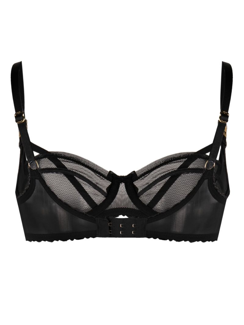 Black Tulle Panel Bra