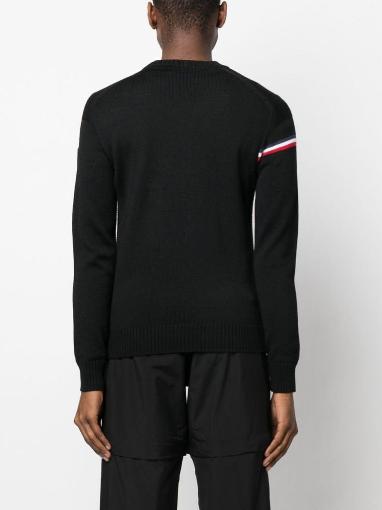 Black Odysseus Merino Wool Sweater