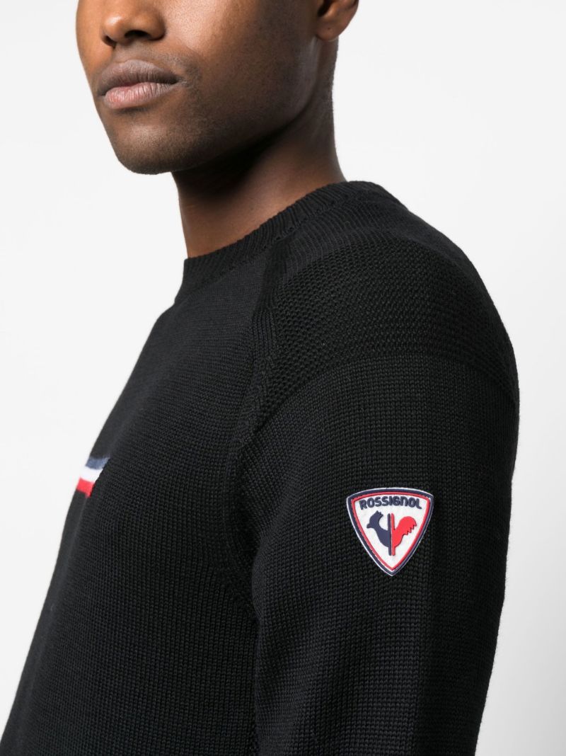 Black Odysseus Merino Wool Sweater