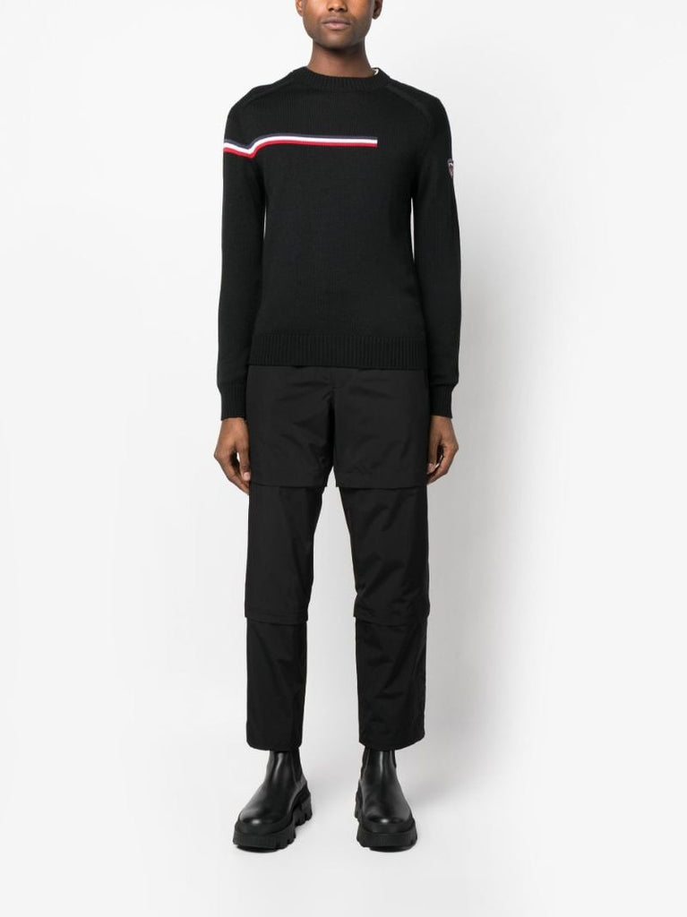 Black Odysseus Merino Wool Sweater