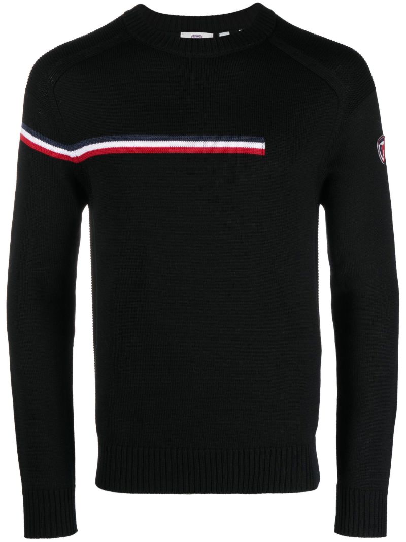 Black Odysseus Merino Wool Sweater