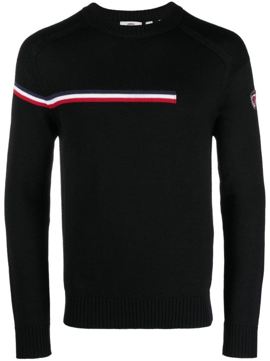 Black Odysseus Merino Wool Sweater