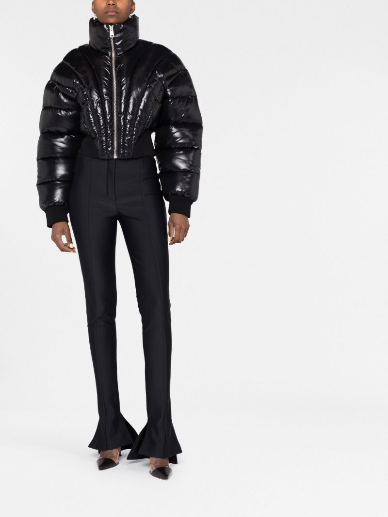 Black Cropped Puffer Jacket