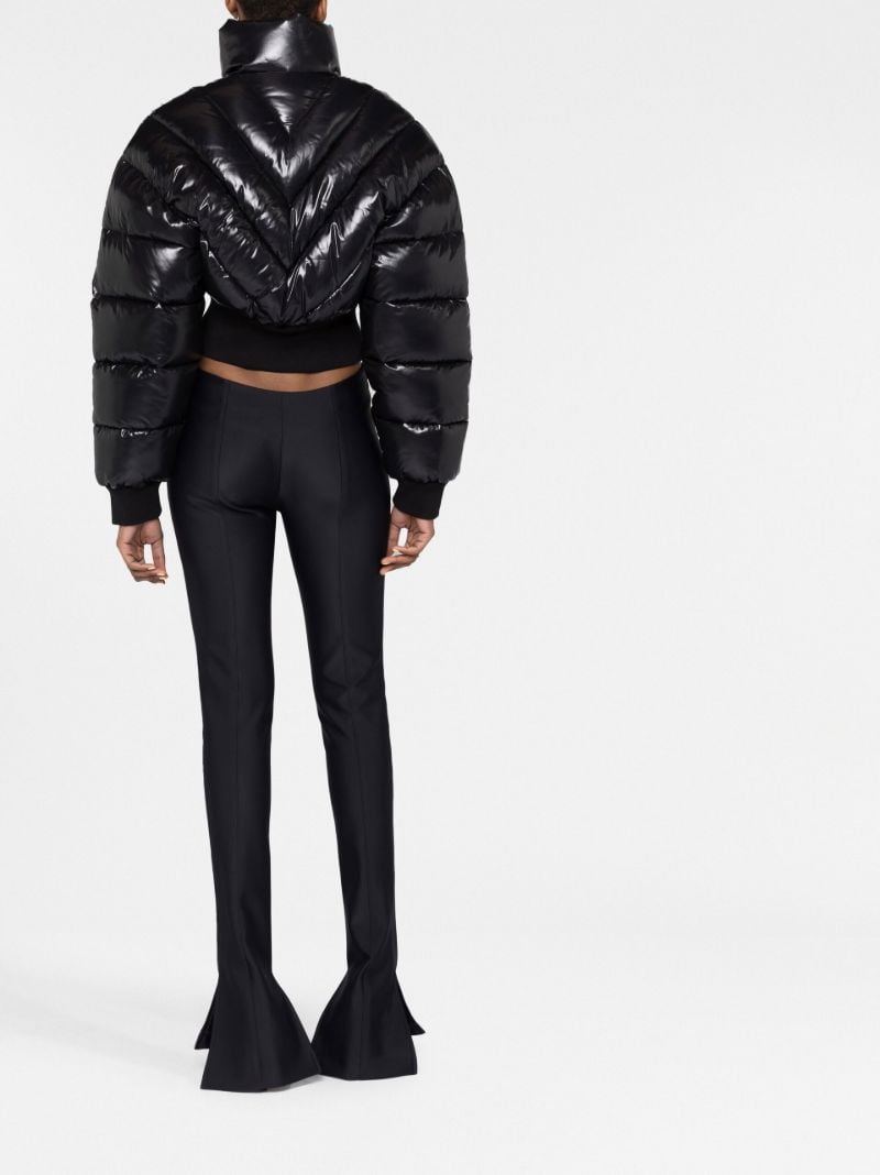 Black Cropped Puffer Jacket