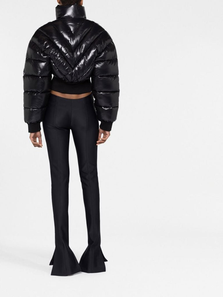 Black Cropped Puffer Jacket