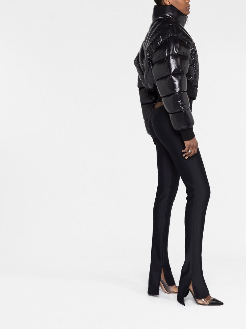 Black Cropped Puffer Jacket