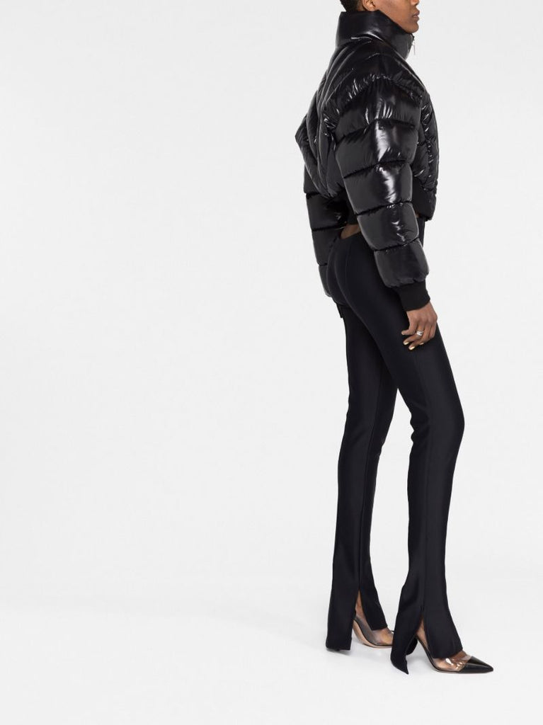 Black Cropped Puffer Jacket
