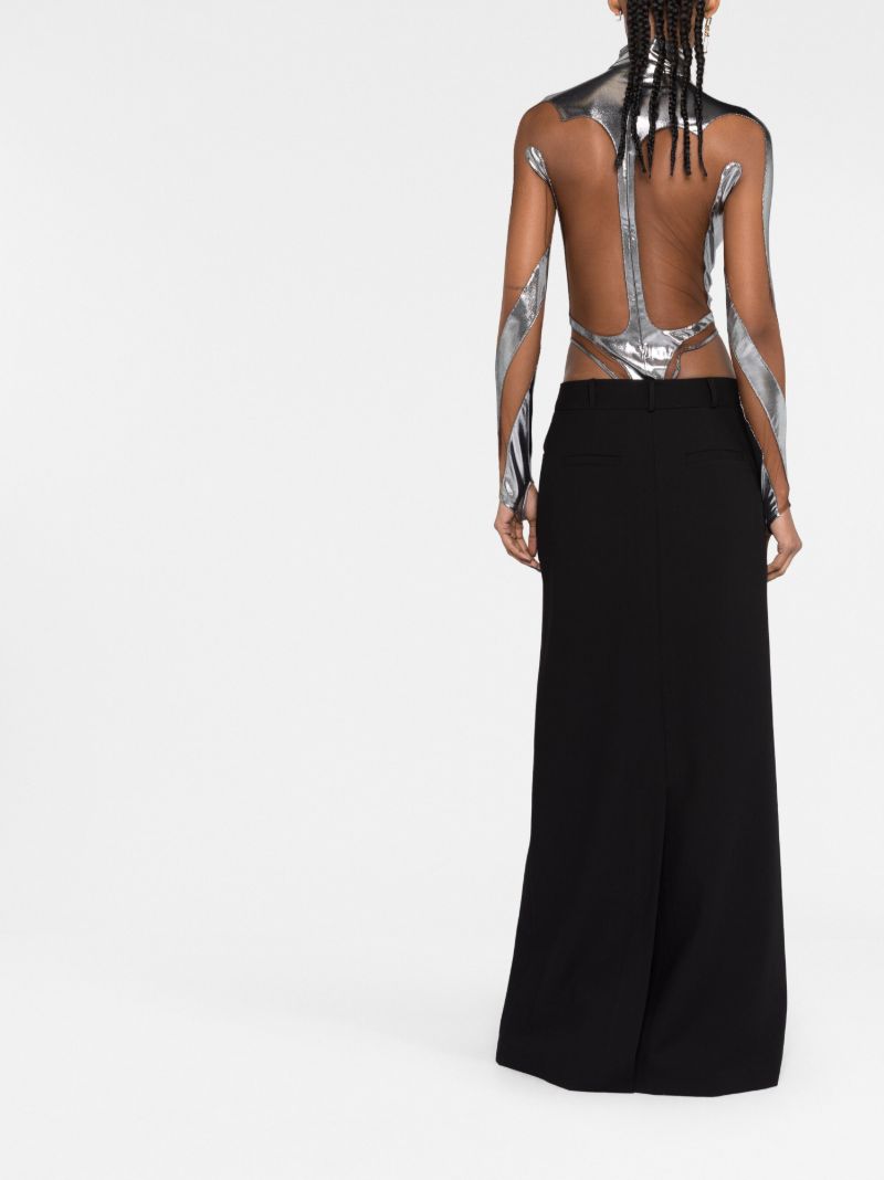 Silver Rodeo Metallic Effect Bodysuit