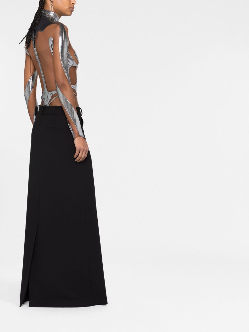 Silver Rodeo Metallic Effect Bodysuit