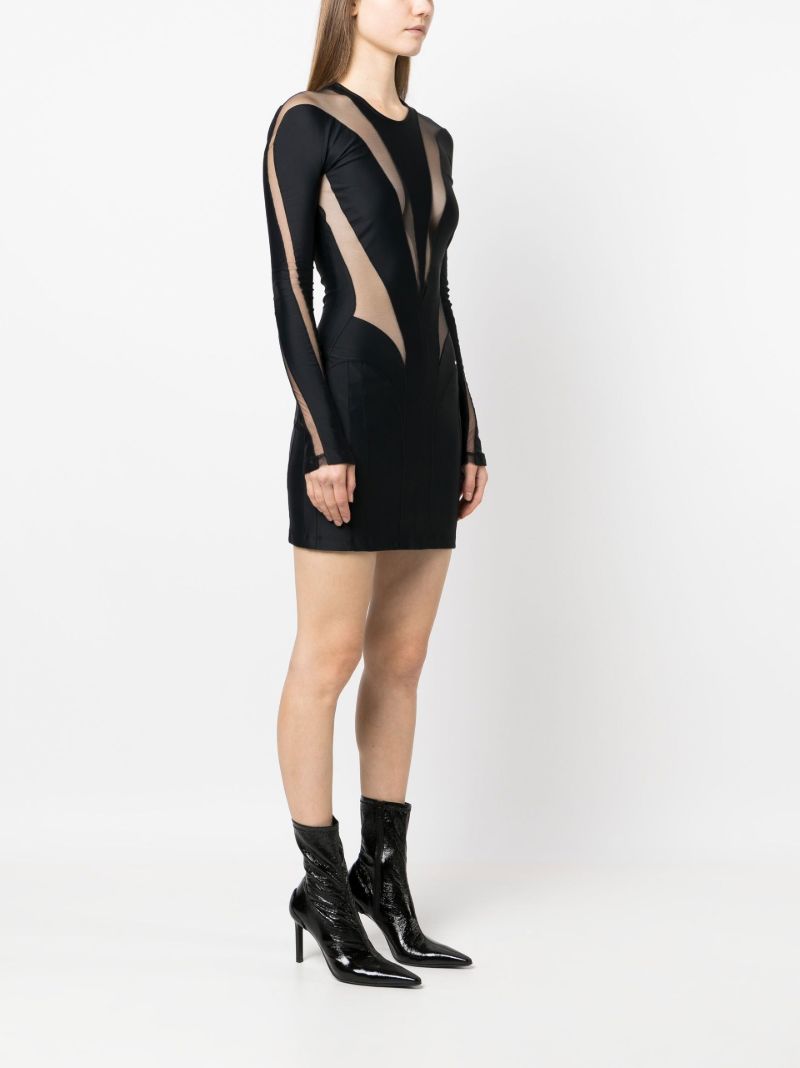Black Panelled Mini Dress