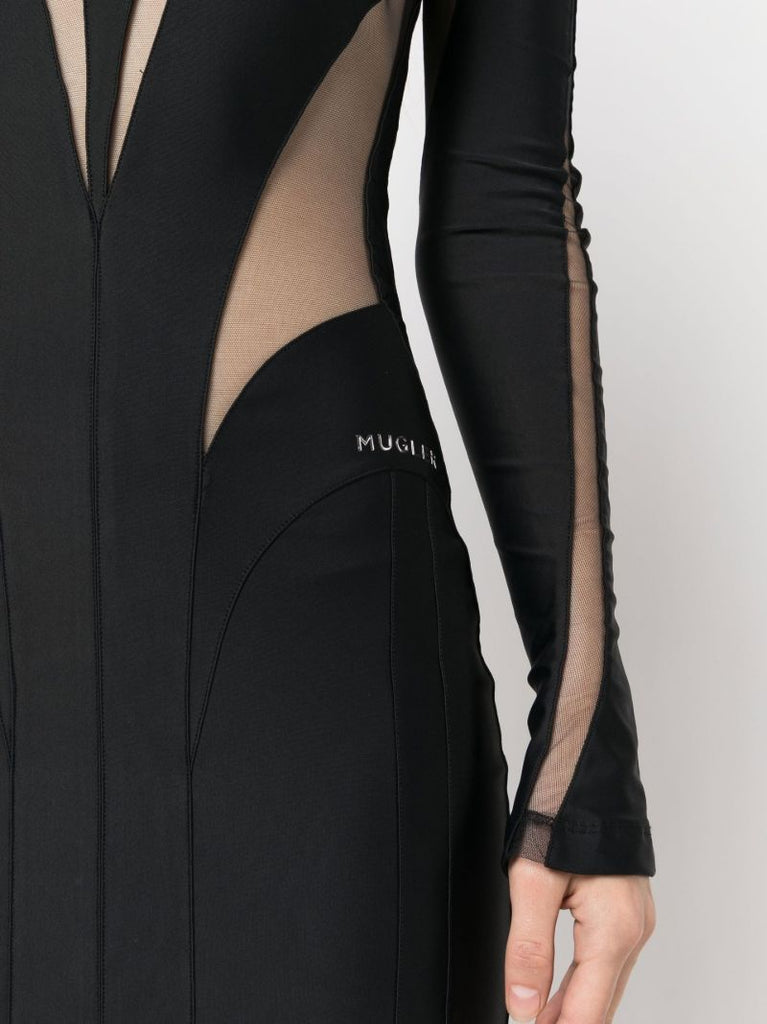 Black Panelled Mini Dress