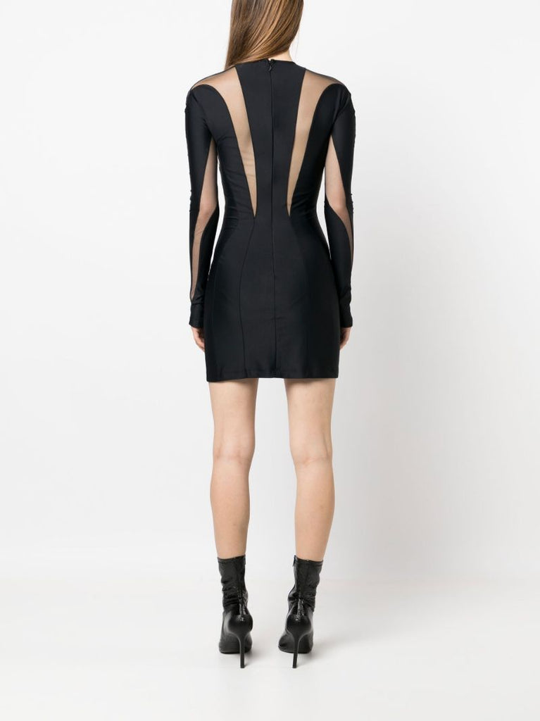 Black Panelled Mini Dress