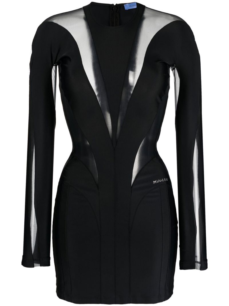 Black Panelled Mini Dress