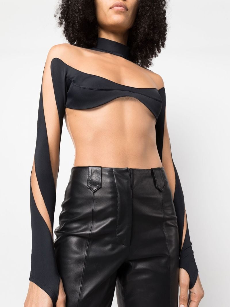 Black Illusion Shaping Panelled Bodysuit