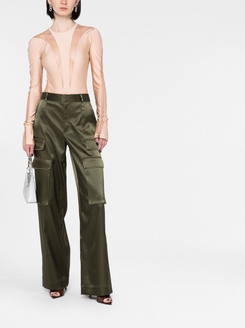 Neutral Sheer Panelled Bodysuit