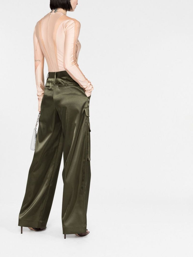 Neutral Sheer Panelled Bodysuit