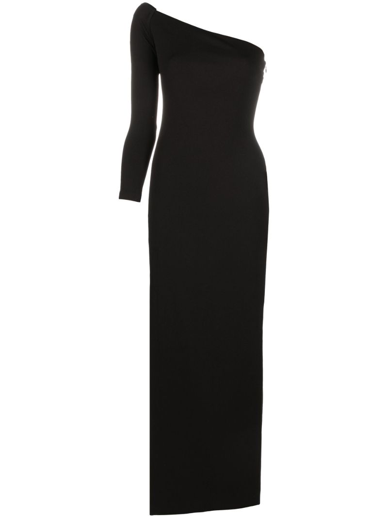 Black Palmer Off-shoulder Maxi Dress