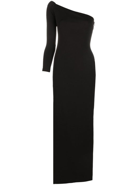 Black Palmer Off-shoulder Maxi Dress