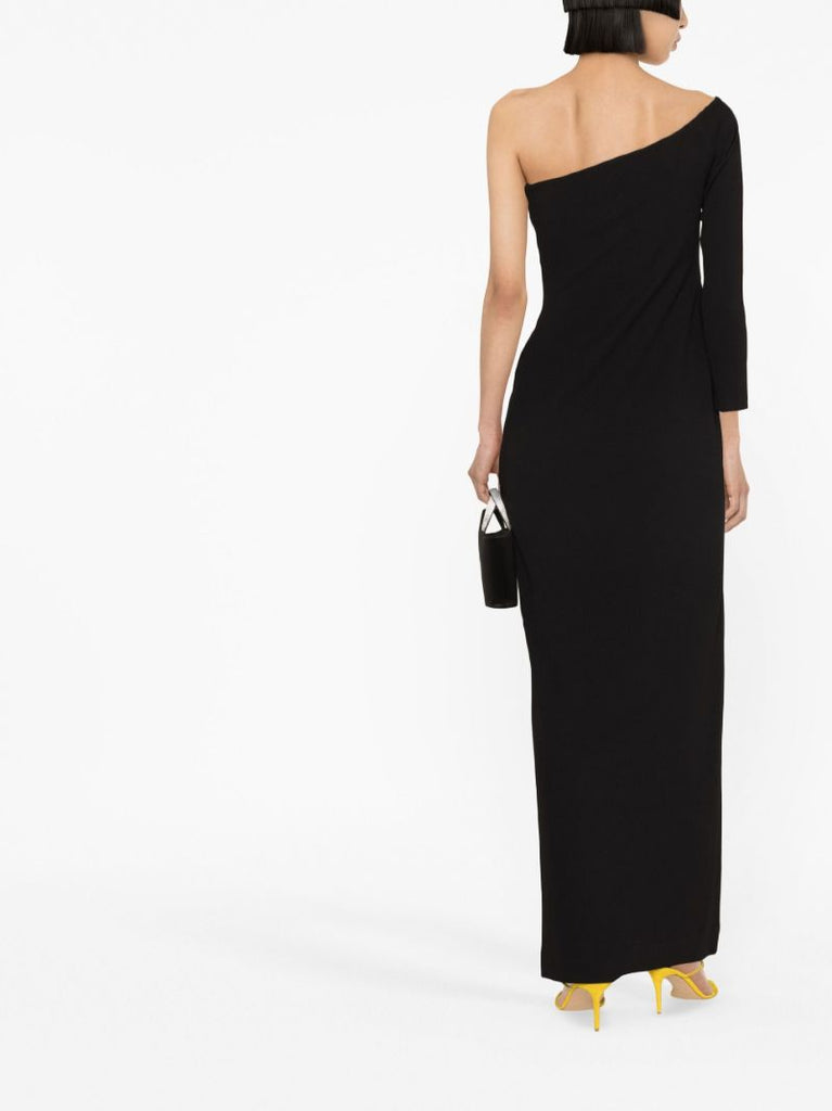 Black Palmer Off-shoulder Maxi Dress
