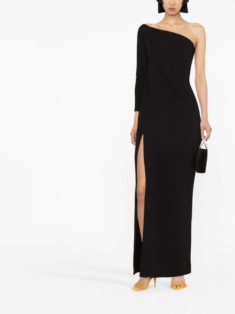 Black Palmer Off-shoulder Maxi Dress