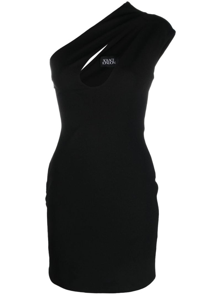 Black Alexa One-shoulder Mini Dress