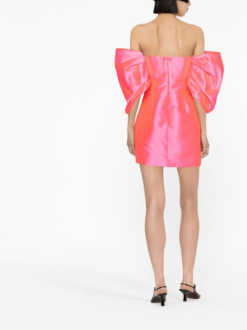 Pink Elina Off-the-shoulder Mini Dress