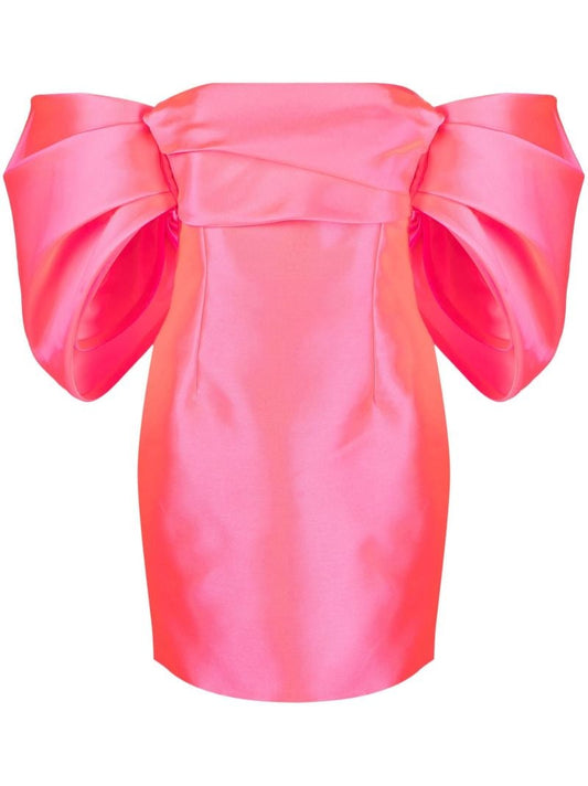 Pink Elina Off-the-shoulder Mini Dress
