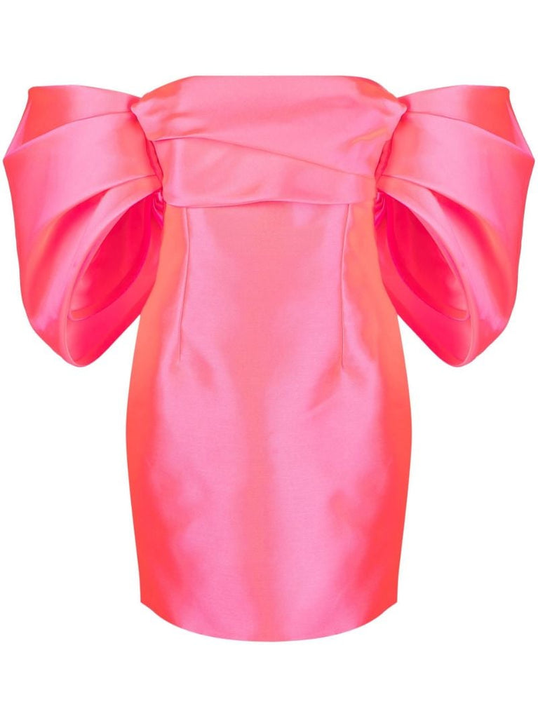 Pink Elina Off-the-shoulder Mini Dress