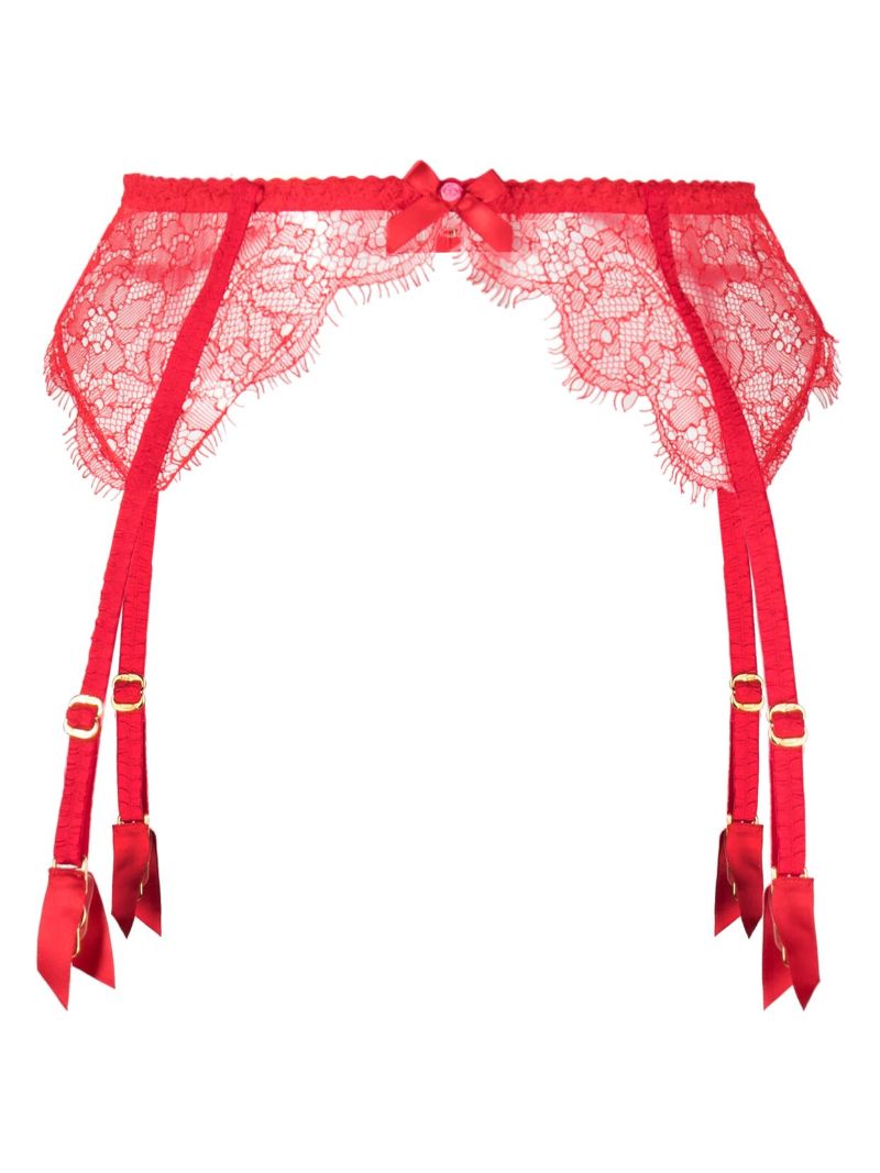 Red Lorna Lace Suspenders