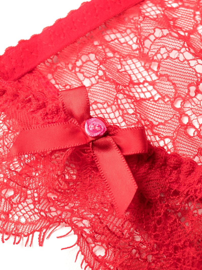 Red Lorna Lace Suspenders