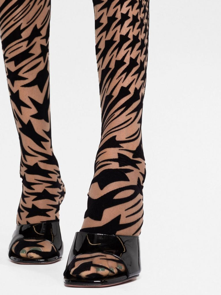 Black Star Mesh Leggings