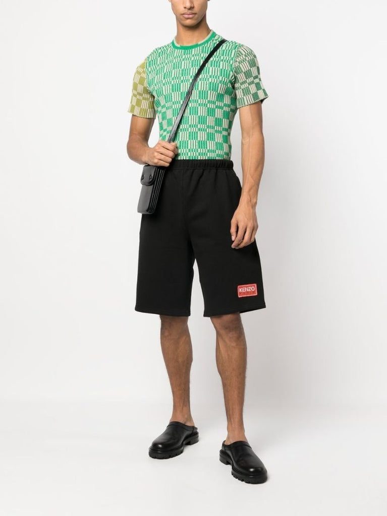 Black Logo Patch Track Shorts