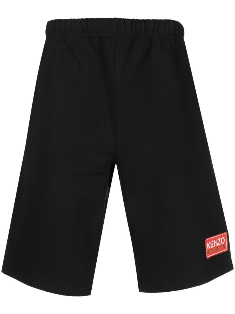 Black Logo Patch Track Shorts