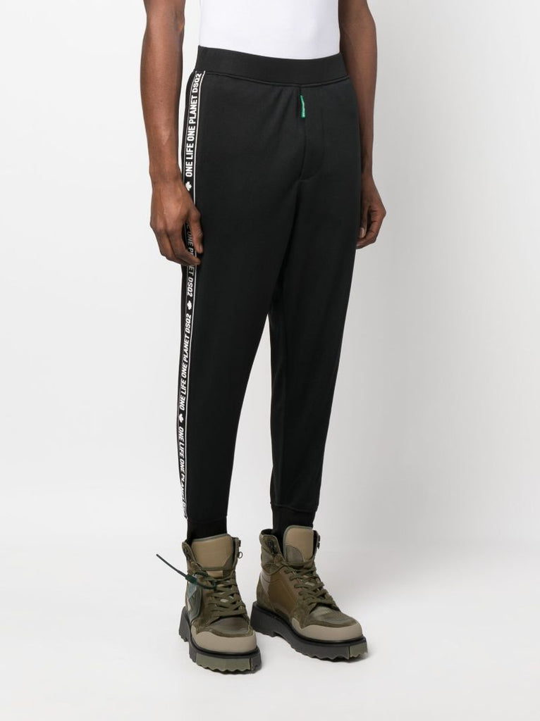 Black Logo Tape Track Pants