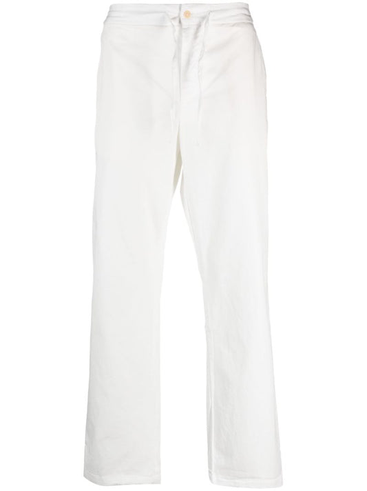 White Mendes Cotton Trousers