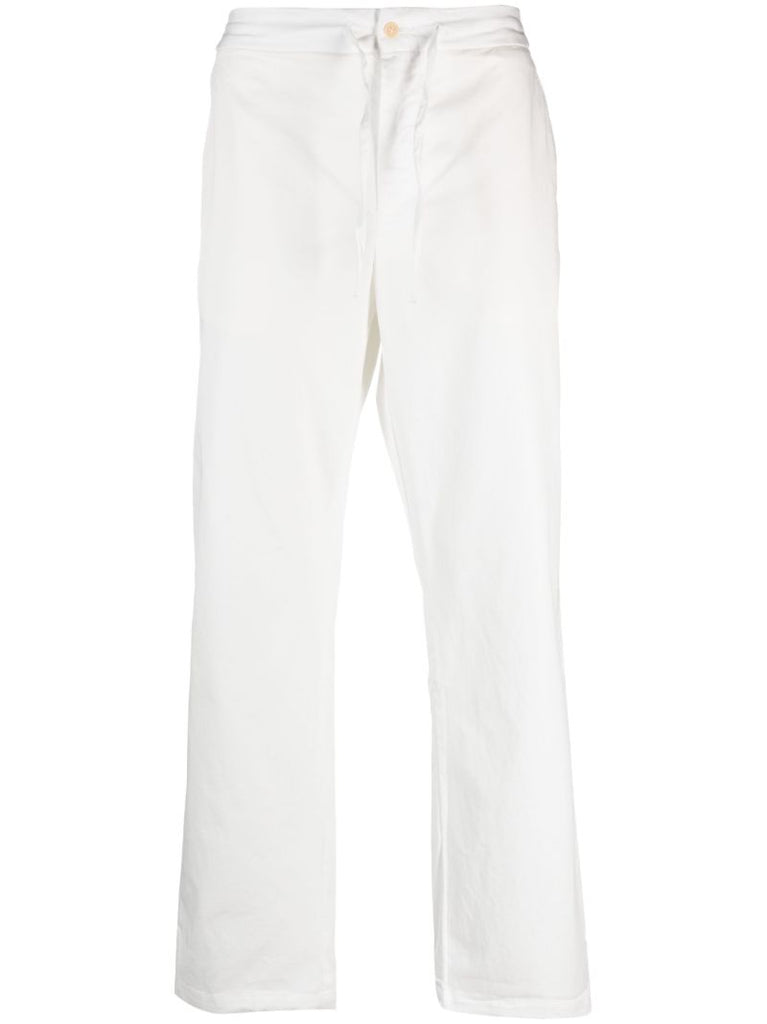 White Mendes Cotton Trousers