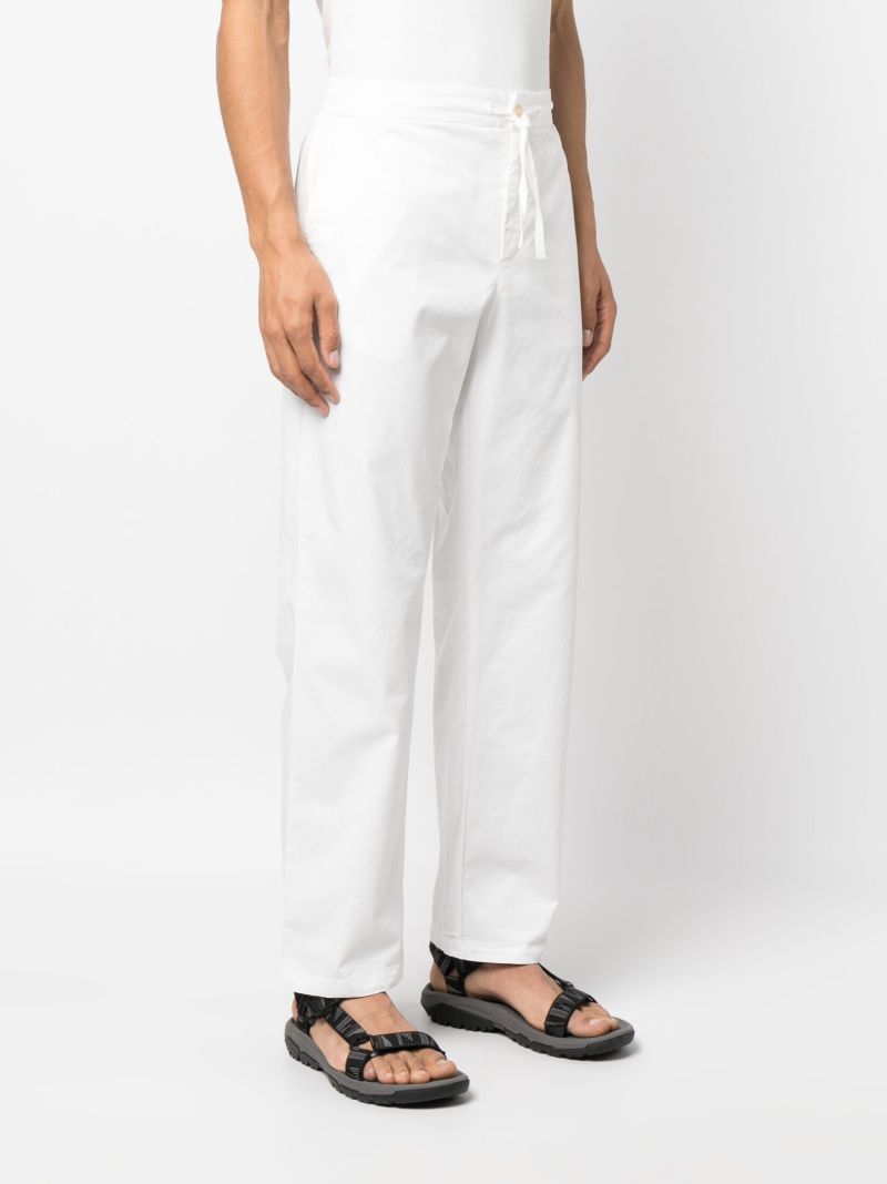 White Mendes Cotton Trousers