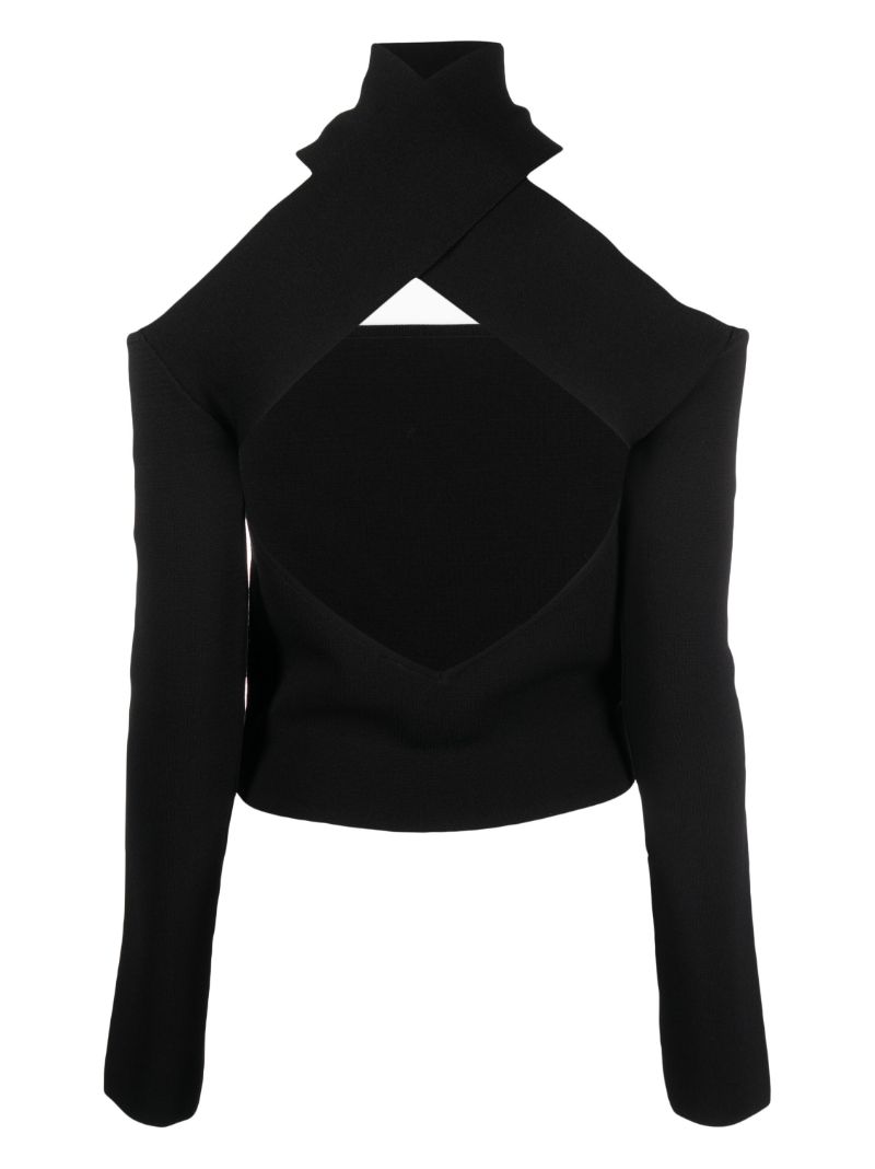 Black Molins Off-shoulder Top