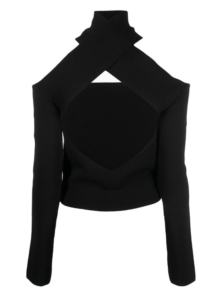 Black Molins Off-shoulder Top