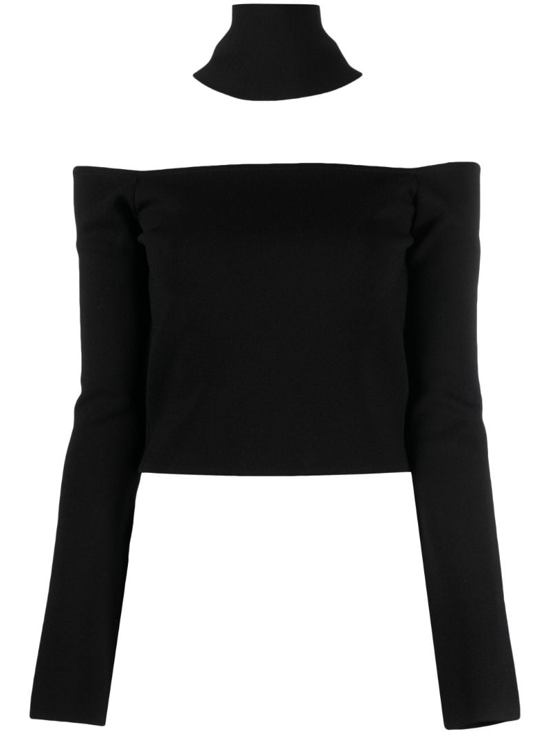 Black Molins Off-shoulder Top
