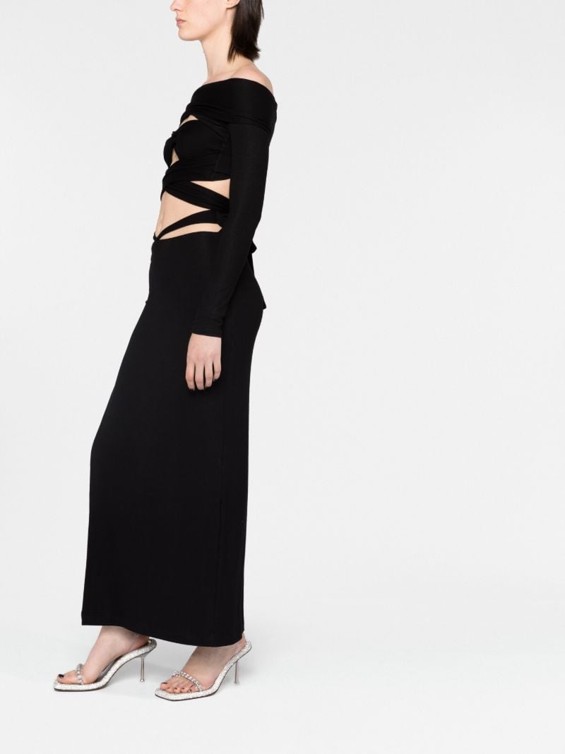 Black Off-the-shoulder Crop Top