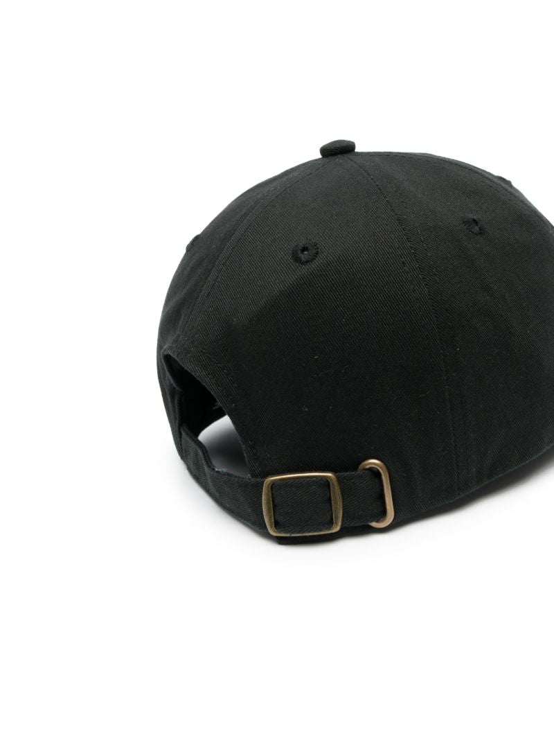 Black Rhinestone Logo Baseball Cap