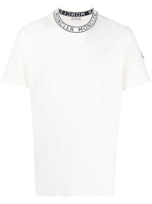 White Logo Cotton T-shirt