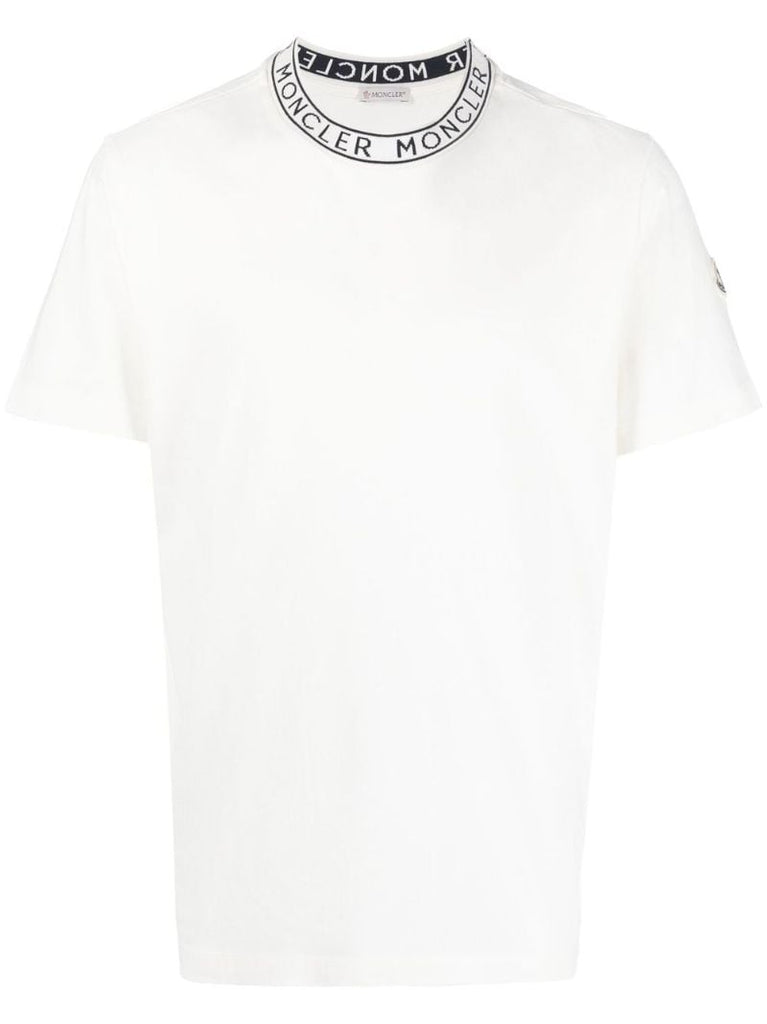 White Logo Cotton T-shirt